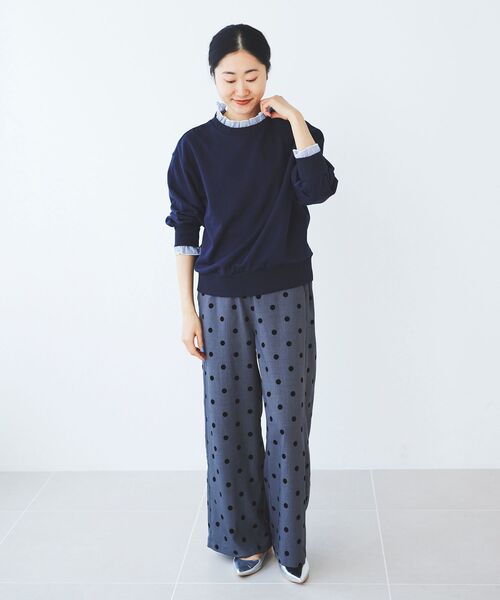 le.coeur blanc(ルクールブラン)の「ドットワイドパンツ(その他パンツ・レディース・ブラック系その他/グレー系その他・38/36)」の6枚目の写真