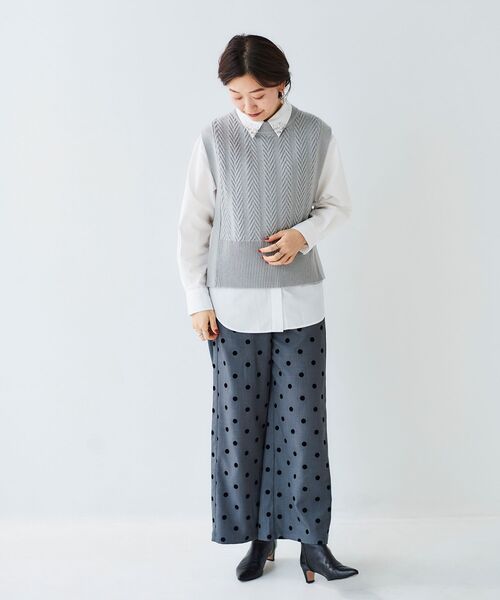 le.coeur blanc(ルクールブラン)の「ドットワイドパンツ(その他パンツ・レディース・ブラック系その他/グレー系その他・38/36)」の17枚目の写真