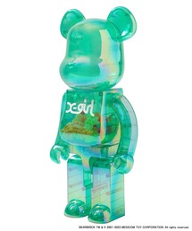 BE@RBRICK X-girl CLEAR GREEN 1000%