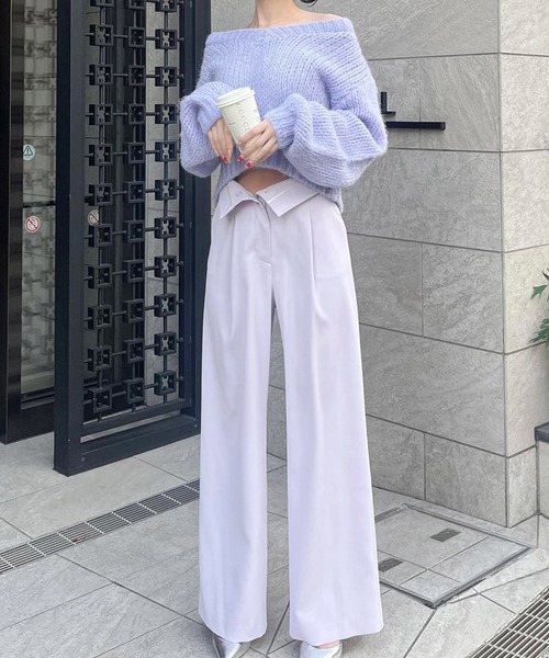 ROYAL PARTY（ロイヤルパーティー）の「フワフワカラーニットトップス（ニット/セーター・レディース・イエロー/ピンク/パープル/オフホワイト・FREE）」の15枚目の写真