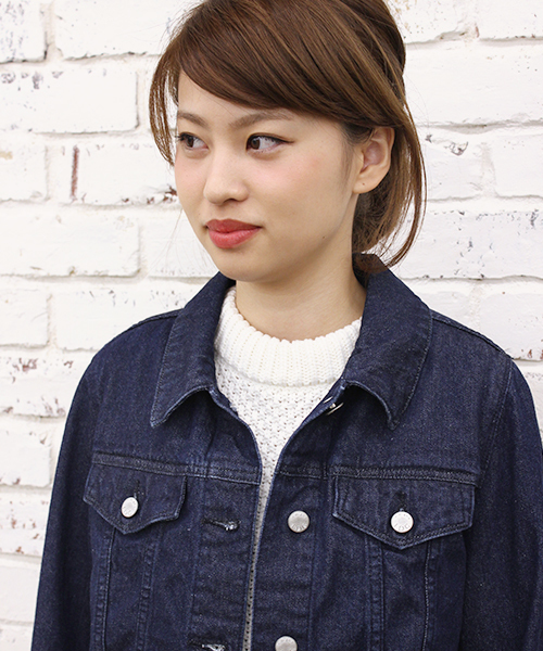 CIAOPANIC（チャオパニック）の「【Ciaopanic】　裾断ち切りＧジャン（デニムジャケット・レディース・ブルー/インディゴブルー・FREE）」の6枚目の写真