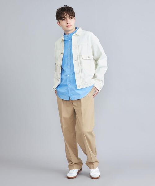 coen(コーエン)の「デニムトラッカージャケット/Gジャン(セットアップ対応)(デニムジャケット・メンズ・オフホワイト/ネイビー/コバルトブルー・M/L)」の13枚目の写真