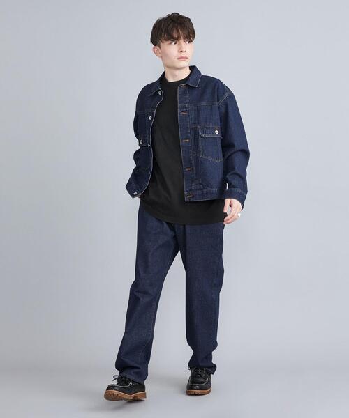 coen(コーエン)の「デニムトラッカージャケット/Gジャン(セットアップ対応)(デニムジャケット・メンズ・オフホワイト/ネイビー/コバルトブルー・M/L)」の18枚目の写真