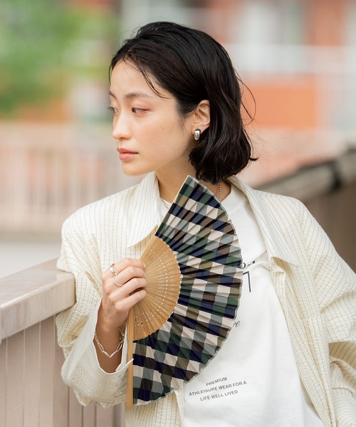 Wpc. Patterns(ダブリュピーシーパターンズ)の「Wpc. Patterns ギフトボックス入り扇子 ユニセックス(扇子/うちわ・レディース・チェック/ネイビー/ホワイト系その他/ブラック系その他/その他/その他2・FREE)」の11枚目の写真