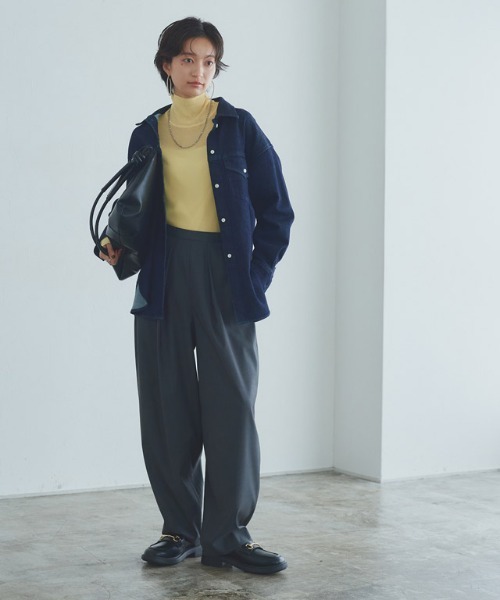 RASW（ラス）の「[RASW]シアーリブハイネックニット（ニット/セーター・レディース・ライトブルー/ライトイエロー/オフホワイト・M/L）」の21枚目の写真