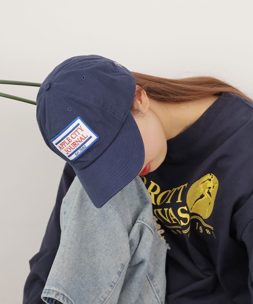 PARROTT CANVAS(パロットキャンバス)の「PARROTT CANVAS/パロットキャンバス Apple City journal Cap キャップ(キャップ・レディース・ホワイト/ネイビー・FREE)」の16枚目の写真