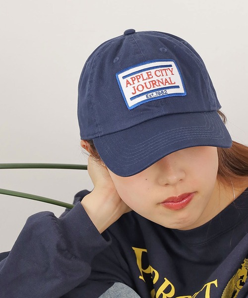 PARROTT CANVAS(パロットキャンバス)の「PARROTT CANVAS/パロットキャンバス Apple City journal Cap キャップ(キャップ・レディース・ホワイト/ネイビー・FREE)」の19枚目の写真