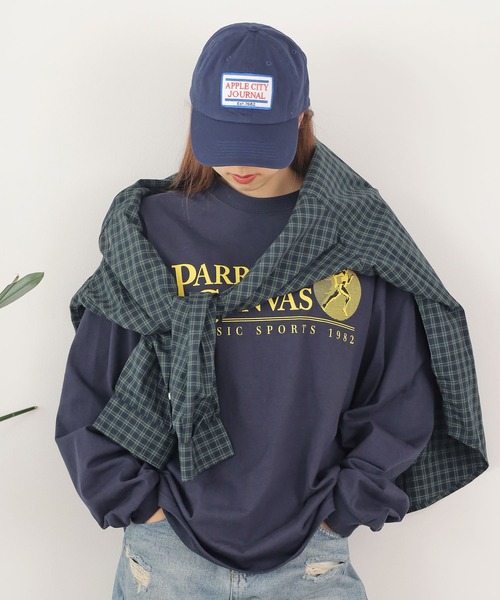 PARROTT CANVAS(パロットキャンバス)の「PARROTT CANVAS/パロットキャンバス Apple City journal Cap キャップ(キャップ・レディース・ホワイト/ネイビー・FREE)」の20枚目の写真