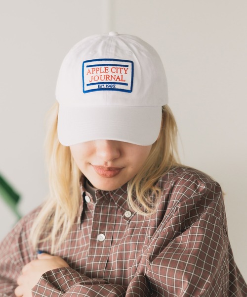 PARROTT CANVAS(パロットキャンバス)の「PARROTT CANVAS/パロットキャンバス Apple City journal Cap キャップ(キャップ・レディース・ホワイト/ネイビー・FREE)」の22枚目の写真
