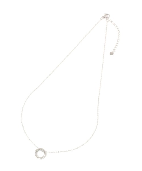 BAYFLOW(ベイフロー)の「ステンレスサークルワントップネックレス(ネックレス・レディース・イエロー/ライトグレー・FREE)」の3枚目の写真