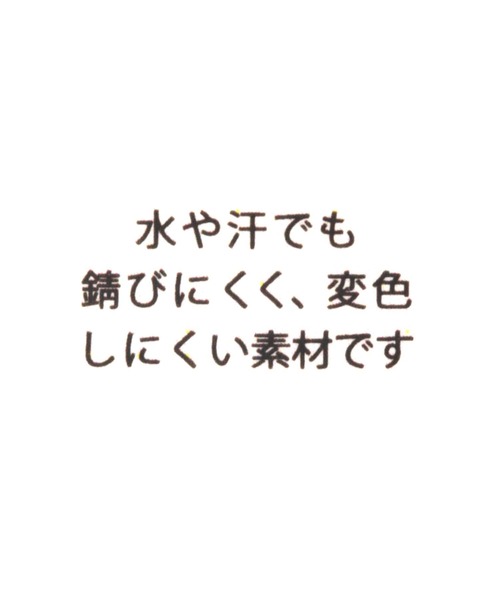 BAYFLOW(ベイフロー)の「ステンレスサークルワントップネックレス(ネックレス・レディース・イエロー/ライトグレー・FREE)」の5枚目の写真