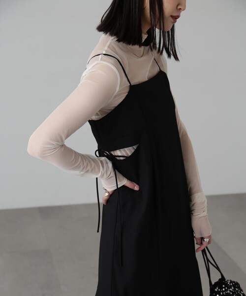 FREE'S MART（フリーズマート）の「サイドカットマーメイドキャミワンピース（ワンピース・レディース・グリーン系その他/ブラック/ブラック系その他・SMALL/MEDIUM）」の10枚目の写真