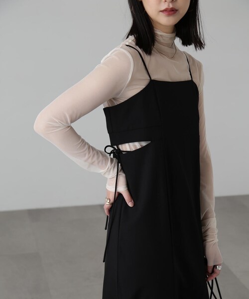 FREE'S MART（フリーズマート）の「サイドカットマーメイドキャミワンピース（ワンピース・レディース・グリーン系その他/ブラック/ブラック系その他・SMALL/MEDIUM）」の12枚目の写真