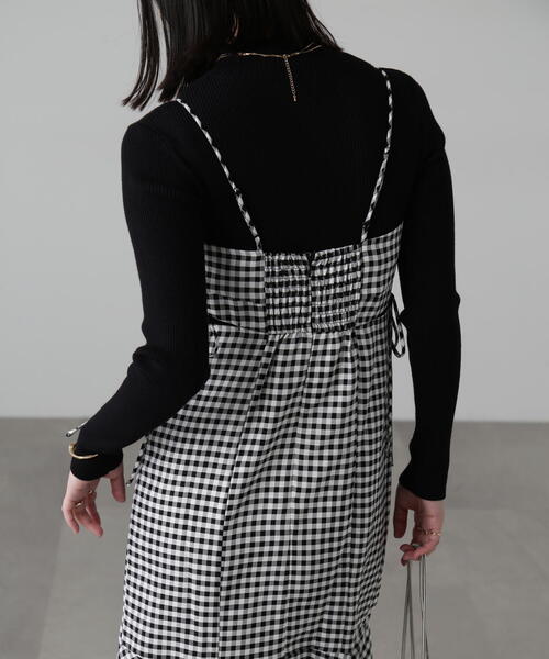 FREE'S MART（フリーズマート）の「サイドカットマーメイドキャミワンピース（ワンピース・レディース・グリーン系その他/ブラック/ブラック系その他・SMALL/MEDIUM）」の20枚目の写真