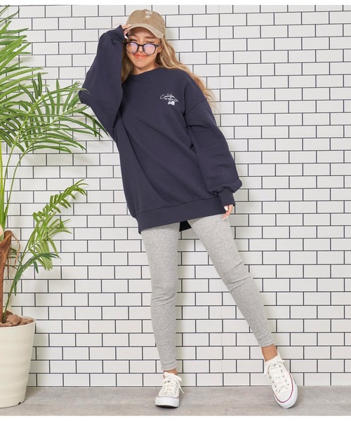 anap mimpi（アナップミンピ）の「国旗 刺繍 プリント 裏毛 スウェット トレーナー（スウェット・レディース・キナリ/ネイビー・FREE）」の10枚目の写真