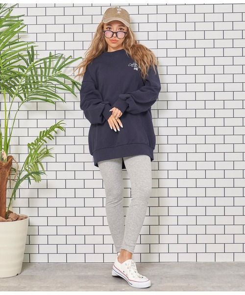 anap mimpi（アナップミンピ）の「国旗 刺繍 プリント 裏毛 スウェット トレーナー（スウェット・レディース・キナリ/ネイビー・FREE）」の8枚目の写真