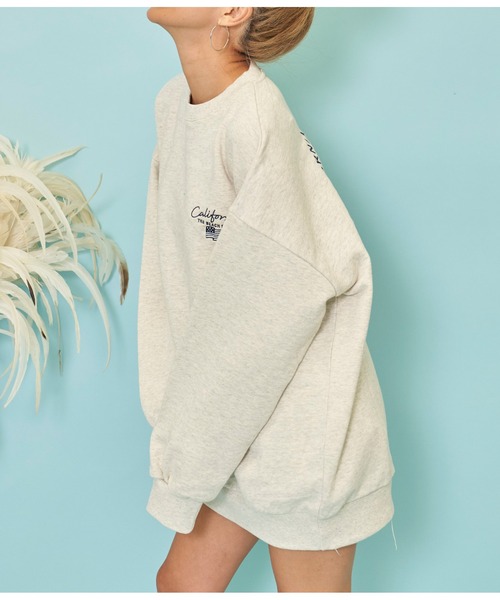 anap mimpi（アナップミンピ）の「国旗 刺繍 プリント 裏毛 スウェット トレーナー（スウェット・レディース・キナリ/ネイビー・FREE）」の20枚目の写真