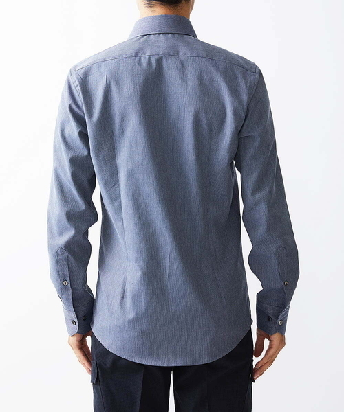 MICHEL KLEIN HOMME (ミッシェルクランオム)の「《日本製》ストレッチレギュラーカラーシャツ(シャツ/ブラウス・メンズ・ネイビー/グレー/ブルー・MEDIUM/LARGE/X-LARGE)」の9枚目の写真