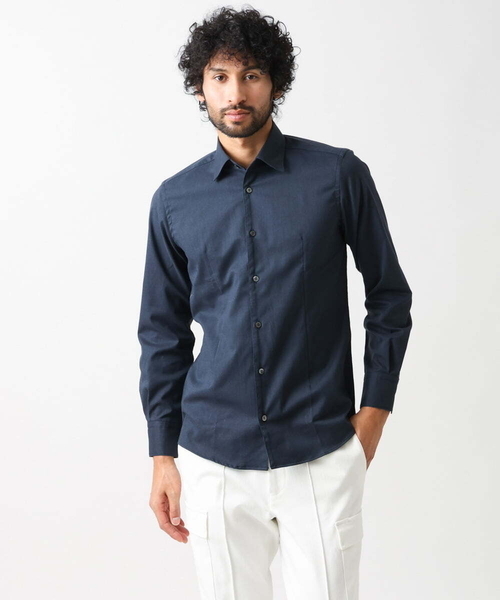 MICHEL KLEIN HOMME (ミッシェルクランオム)の「《日本製》ストレッチレギュラーカラーシャツ(シャツ/ブラウス・メンズ・ネイビー/グレー/ブルー・MEDIUM/LARGE/X-LARGE)」の15枚目の写真