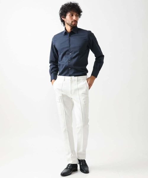 MICHEL KLEIN HOMME (ミッシェルクランオム)の「《日本製》ストレッチレギュラーカラーシャツ(シャツ/ブラウス・メンズ・ネイビー/グレー/ブルー・MEDIUM/LARGE/X-LARGE)」の18枚目の写真