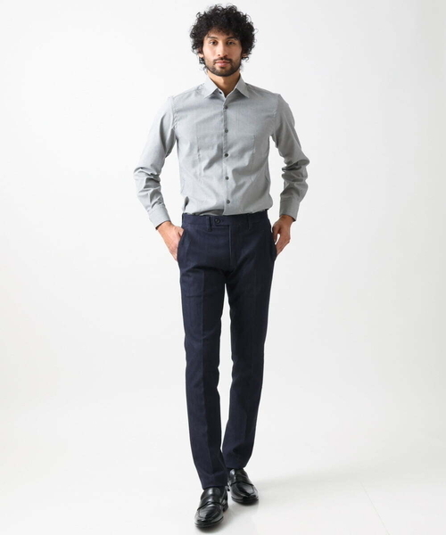 MICHEL KLEIN HOMME (ミッシェルクランオム)の「《日本製》ストレッチレギュラーカラーシャツ(シャツ/ブラウス・メンズ・ネイビー/グレー/ブルー・MEDIUM/LARGE/X-LARGE)」の14枚目の写真