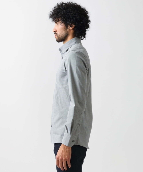 MICHEL KLEIN HOMME (ミッシェルクランオム)の「《日本製》ストレッチレギュラーカラーシャツ(シャツ/ブラウス・メンズ・ネイビー/グレー/ブルー・MEDIUM/LARGE/X-LARGE)」の5枚目の写真