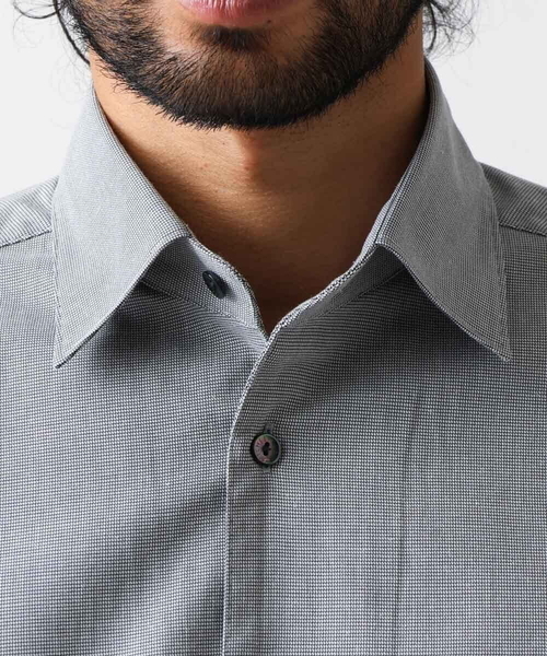 MICHEL KLEIN HOMME (ミッシェルクランオム)の「《日本製》ストレッチレギュラーカラーシャツ(シャツ/ブラウス・メンズ・ネイビー/グレー/ブルー・MEDIUM/LARGE/X-LARGE)」の8枚目の写真
