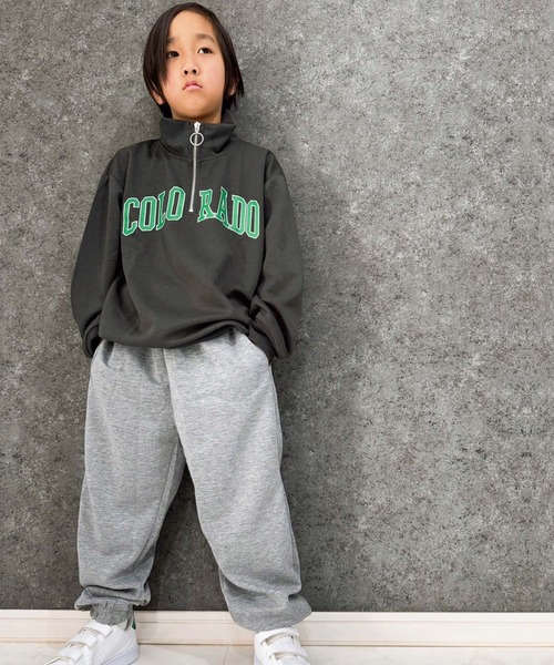THE CASUAL(カジュアル)の「【ユニセックス】無地リラックス スウェットパンツ(スウェットパンツ・キッズ・チャコール/ベージュ/ネイビー/ブラック/グレイッシュベージュ/杢グレー・110cm/120cm/130cm/140cm/150cm/160cm)」の18枚目の写真