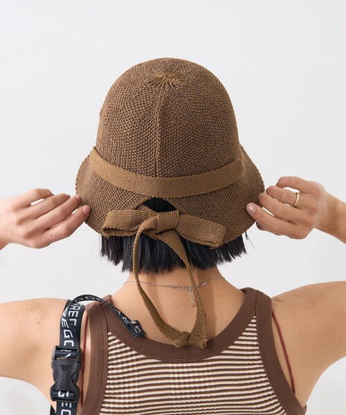 FREAK'S STORE(フリークスストア)の「マルチウェイ ペーパーハット(ハット・レディース・ブラウン/ナチュラル/ブラック・ONE SIZE)」の3枚目の写真