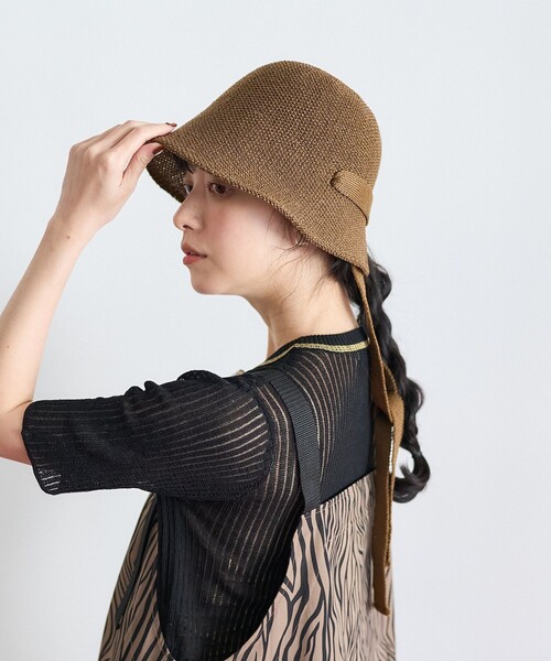 FREAK'S STORE(フリークスストア)の「マルチウェイ ペーパーハット(ハット・レディース・ブラウン/ナチュラル/ブラック・ONE SIZE)」の19枚目の写真