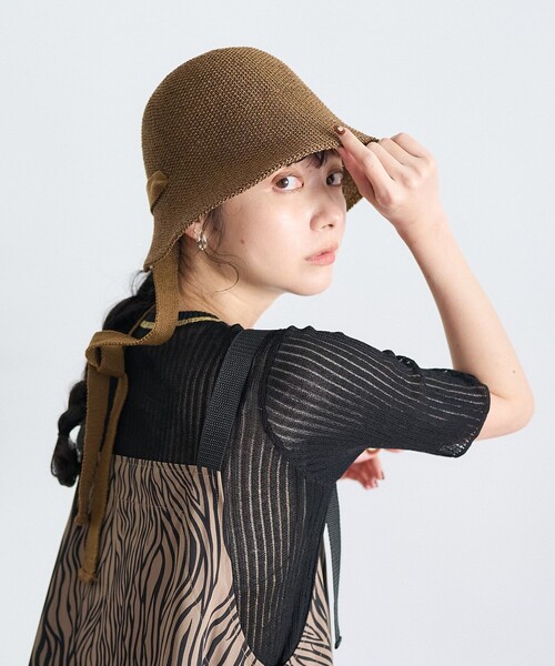 FREAK'S STORE(フリークスストア)の「マルチウェイ ペーパーハット(ハット・レディース・ブラウン/ナチュラル/ブラック・ONE SIZE)」の22枚目の写真