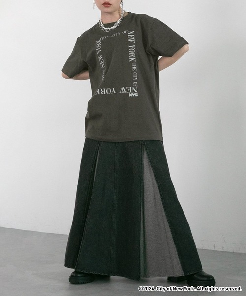 GOOD ROCK SPEED(グッドロックスピード)の「NYC × GOOD ROCK SPEED ロゴプリントTシャツ(Tシャツ/カットソー・レディース・グレー/ブルー/ホワイト・FREE)」の4枚目の写真