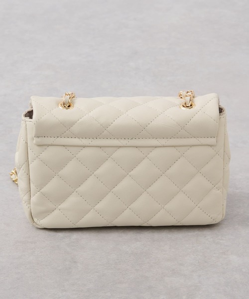 La boutique BonBon（ラブティックボンボン）の「チェーンキルティングシープレザーバッグ（ショルダーバッグ・レディース・ブラック/ホワイト・FREE）」の22枚目の写真