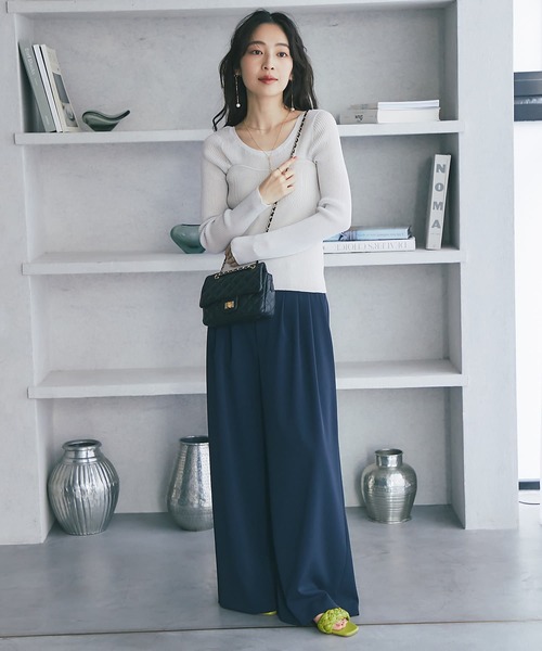 La boutique BonBon（ラブティックボンボン）の「チェーンキルティングシープレザーバッグ（ショルダーバッグ・レディース・ブラック/ホワイト・FREE）」の13枚目の写真