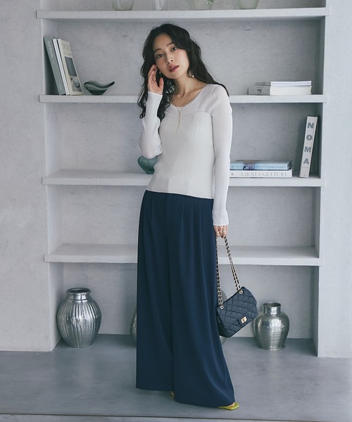 La boutique BonBon（ラブティックボンボン）の「チェーンキルティングシープレザーバッグ（ショルダーバッグ・レディース・ブラック/ホワイト・FREE）」の11枚目の写真