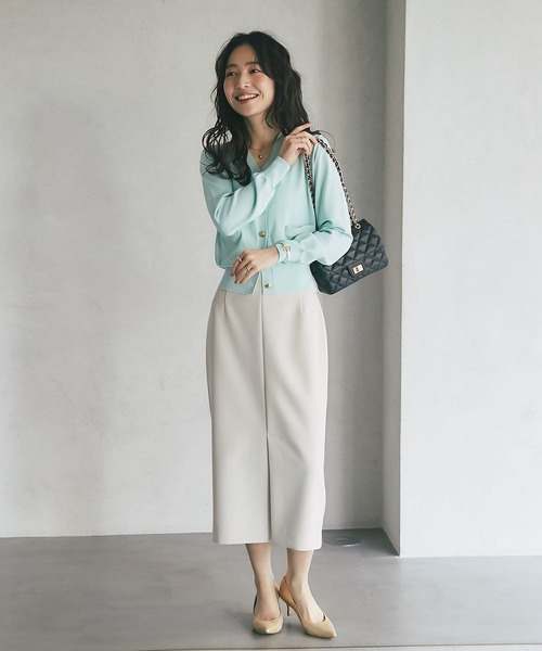 La boutique BonBon（ラブティックボンボン）の「チェーンキルティングシープレザーバッグ（ショルダーバッグ・レディース・ブラック/ホワイト・FREE）」の9枚目の写真