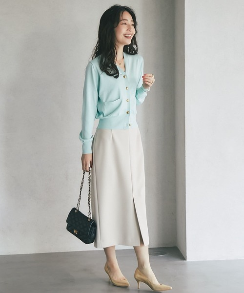 La boutique BonBon（ラブティックボンボン）の「チェーンキルティングシープレザーバッグ（ショルダーバッグ・レディース・ブラック/ホワイト・FREE）」の8枚目の写真