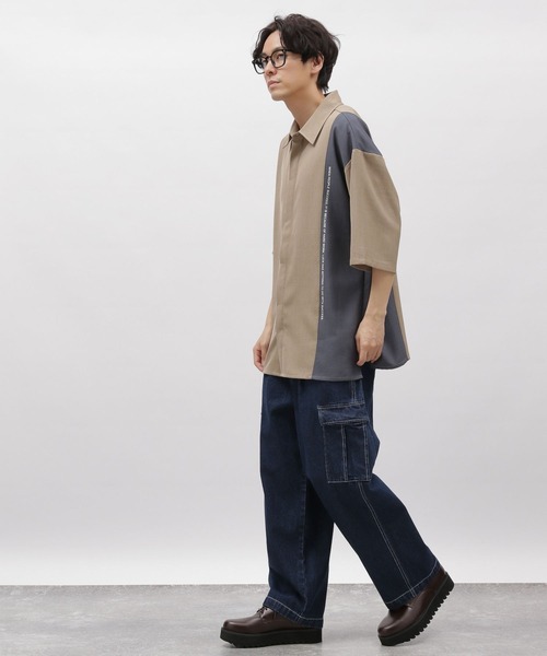 LAKOLE（ラコレ）の「DRYPE切替半袖シャツ / 993506（シャツ/ブラウス・メンズ・ブルー/チャコールグレー/グリーン/ベージュ・X-LARGE/LARGE/MEDIUM/SMALL）」の19枚目の写真