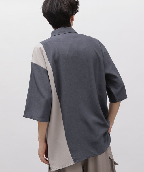 LAKOLE（ラコレ）の「DRYPE切替半袖シャツ / 993506（シャツ/ブラウス・メンズ・ブルー/チャコールグレー/グリーン/ベージュ・X-LARGE/LARGE/MEDIUM/SMALL）」の12枚目の写真