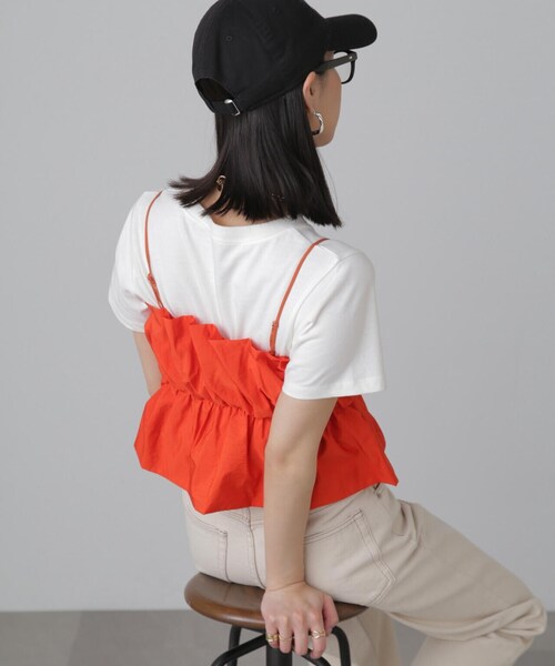 FREE'S MART（フリーズマート）の「◆シャイニーキャミソールビスチェ（シャツ/ブラウス・レディース・ブラック/ホワイト/レッド/ベージュ・FREE）」の20枚目の写真