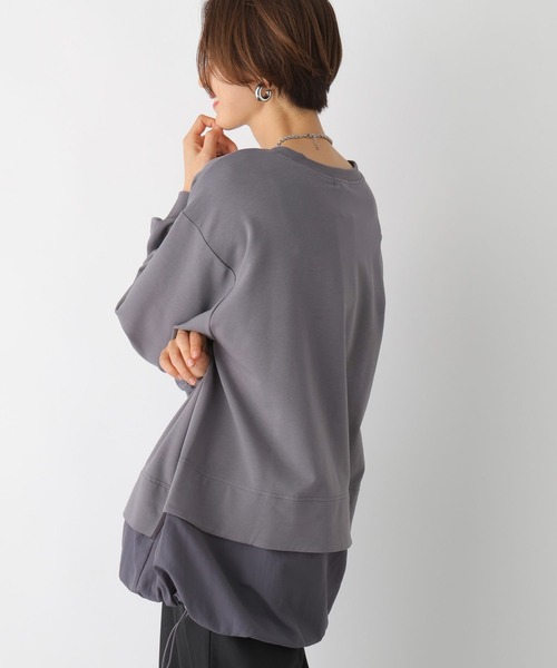 LEPSIM(レプシィム)の「異素材切り替えチュニック 992091(Tシャツ/カットソー・レディース・オフホワイト/チャコールグレー/ベージュ・FREE)」の11枚目の写真