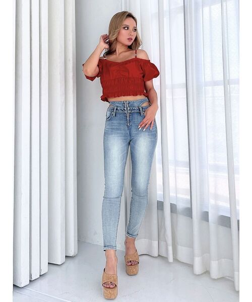 GYDA（ジェイダ）の「Symmetry GYDAチャームオフショルブラウス（シャツ/ブラウス・レディース・オフホワイト/ブラック/レッド/その他1・FREE）」の19枚目の写真