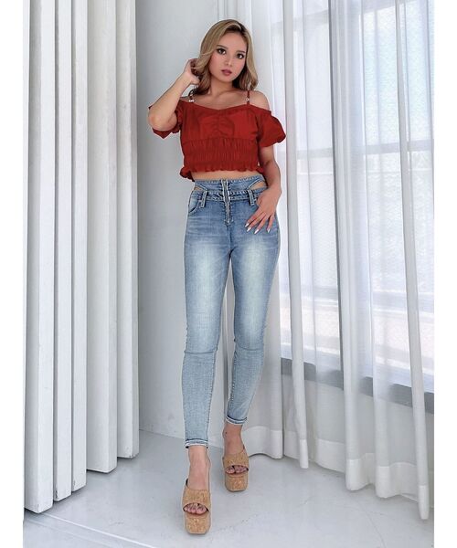 GYDA（ジェイダ）の「Symmetry GYDAチャームオフショルブラウス（シャツ/ブラウス・レディース・オフホワイト/ブラック/レッド/その他1・FREE）」の20枚目の写真