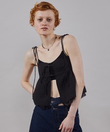 MAISON SPECIAL | Floating Jacquard Camisole Tops/フクレジャガードキャミトップ【MAISON SPECIAL/メゾンスペシャル】■セットアップ対応■(シャツ/ブラウス)