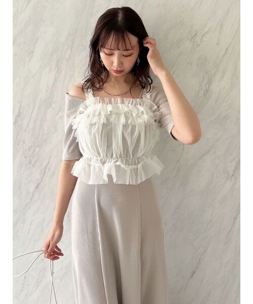 タグ付き　FENNEL 上品　ワンピース 五分袖　着痩せ 496025_03_02.jpg