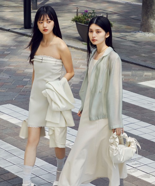 EIMY ISTOIRE(エイミーイストワール)の「レースレイヤードカットミニワンピース(ワンピース・レディース・ブラック/アイボリー/ネイビー/ベージュ・M/S/XS)」の11枚目の写真