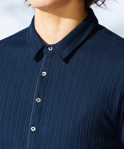 HIDEAWAYS NICOLE（ハイダウェイニコル）の「ランダムテレコショートレギュラーカラーポロシャツ（ポロシャツ・メンズ・ミント/ネイビー/ラベンダー/ホワイト/ブラック/ダークオレンジ・MEDIUM/LARGE/X-LARGE/XX-LARGE）」の15枚目の写真