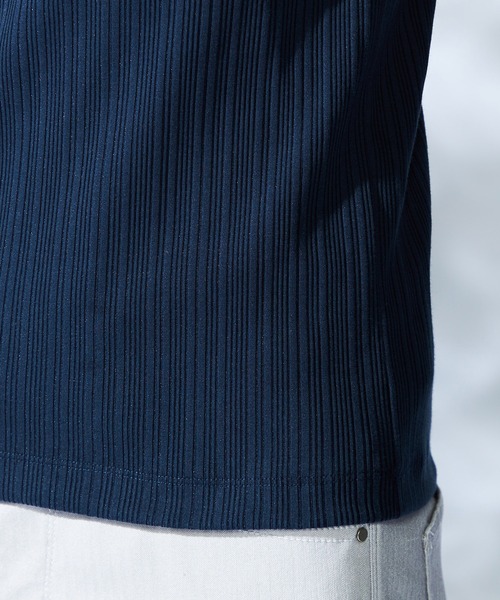 HIDEAWAYS NICOLE（ハイダウェイニコル）の「ランダムテレコショートレギュラーカラーポロシャツ（ポロシャツ・メンズ・ミント/ネイビー/ラベンダー/ホワイト/ブラック/ダークオレンジ・MEDIUM/LARGE/X-LARGE/XX-LARGE）」の19枚目の写真