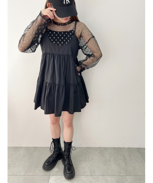 WC(ダブル シー)の「スターチュールシアートップス(Tシャツ/カットソー・レディース・ブラック/ホワイト・FREE)」の14枚目の写真