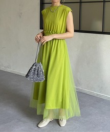 チュールドッキングポンチノースリワンピース